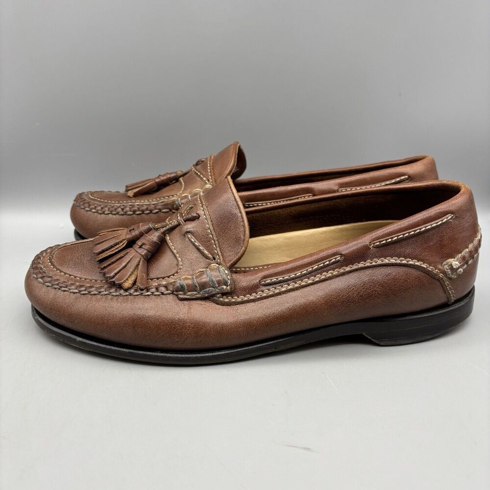Johnston Murphy‎ Tassel Loafers Men’s Size 8.5 W Brown Leather Slip On